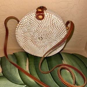 Hand-woven cross-body purse